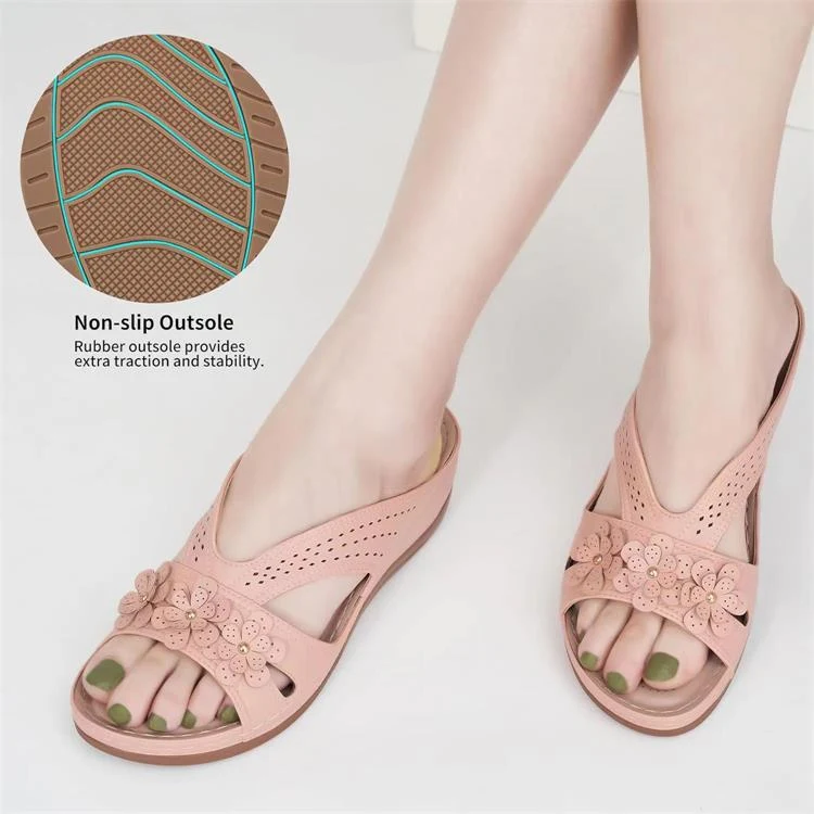 Sandalias de cuña para mujer verano, diseño floral, perfectas para playa. Comodidad y estilo en cada paso. ¡Disfruta del verano! — foto 2