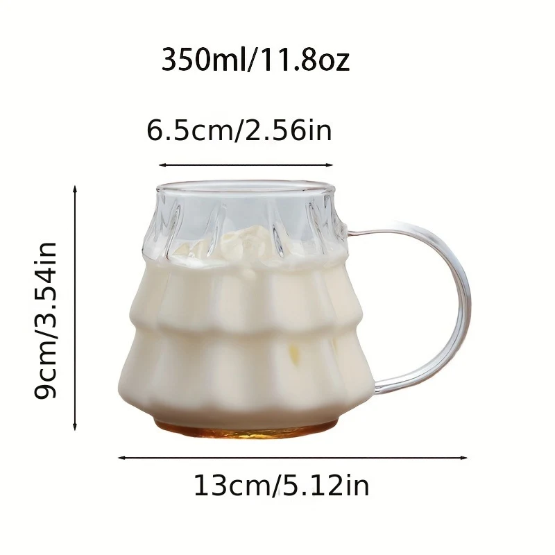 Christmas Glass Coffee Ice Transparent Mug With Handle Enjoy your favorite beverages in style, hot or cold, with this el — photo 3