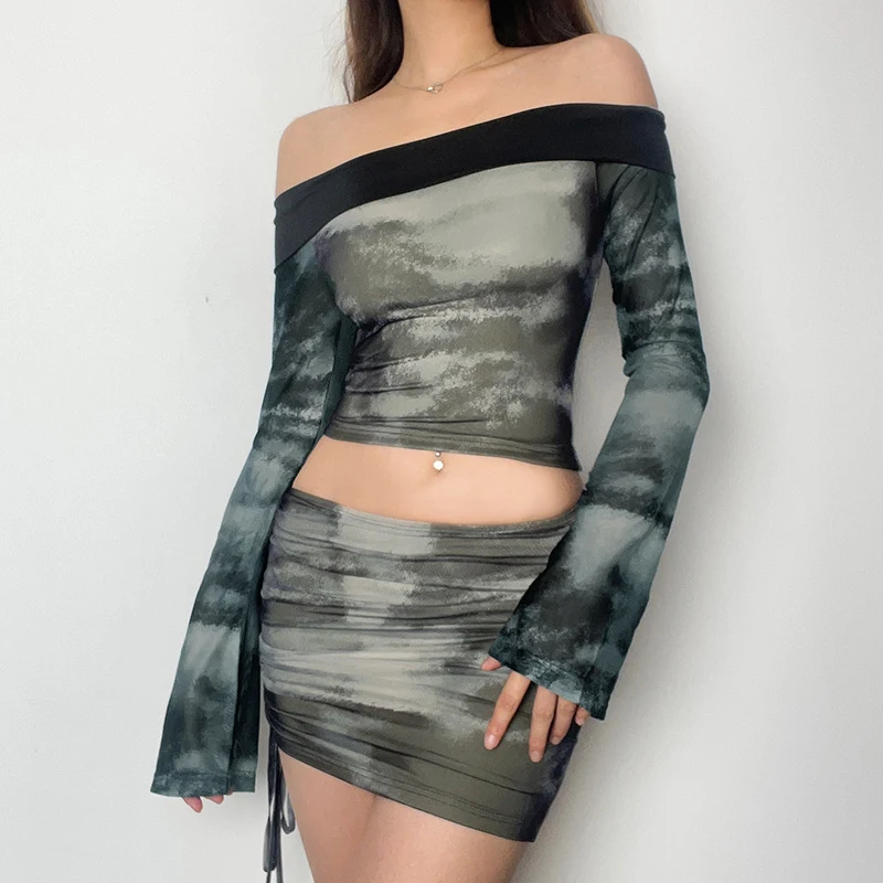 Title 13, Novo Conjunto Vestido Justo com Estampa, Ombro ...