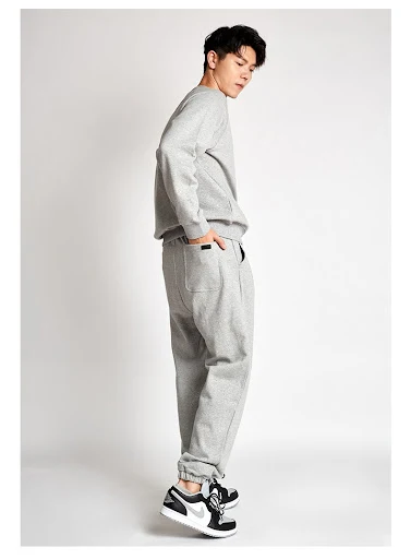 Title 13, Pantaloni sportivi uomo in spugna drapè, casual...