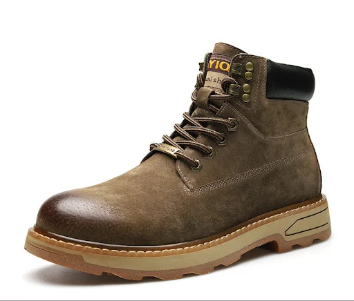 Title 2, Mens Warm Snow Boots Mens Mid-Cut Leather Too...
