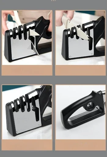 Title 4, Four-in-One Kitchen Knife Sharpening Stick Fixe...