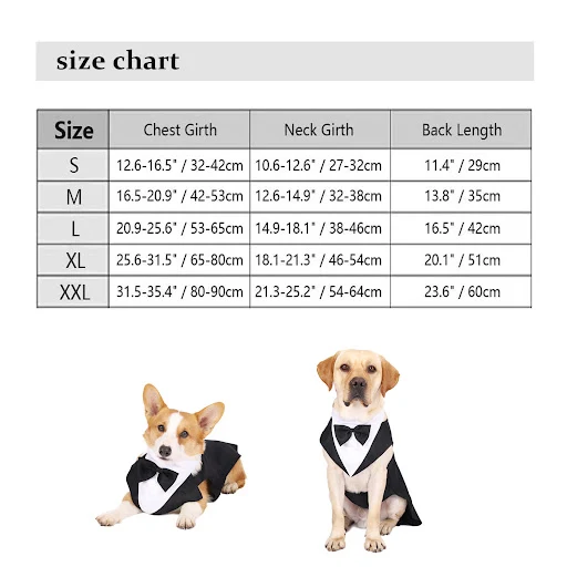 Pet Dog Clothes Fashion Party Show Formal Suit Tie Bow Shirt Wedding Tuxedo Halloween Dress for Small Large Dog Clothes — photo 6