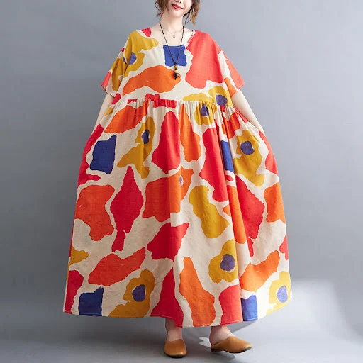 Title 3, Womens Plus Size Print Short Sleeve Dress, off...