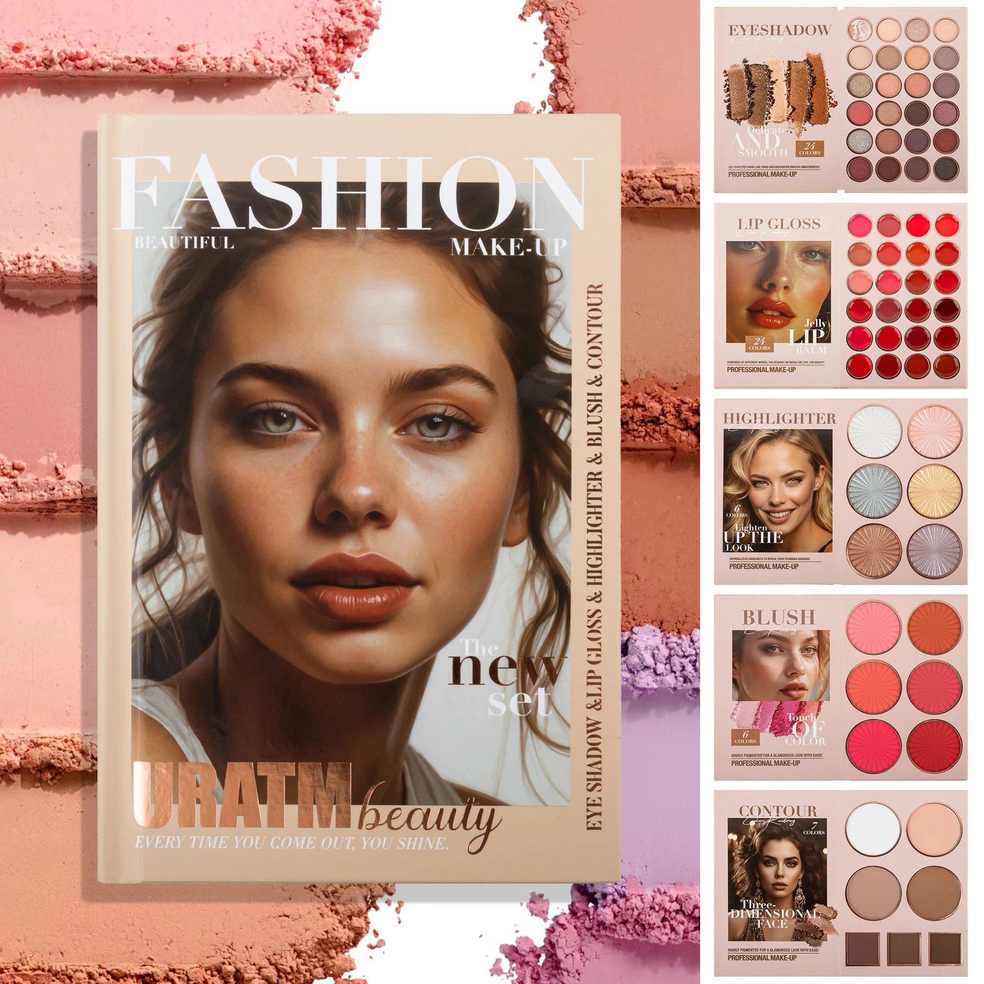 Title 15, 67 Colors Makeup Palette Five Layer Book Turnin...