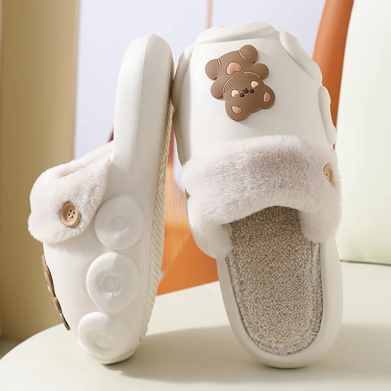 Title 5, Baer Fluffy Slippers Winter Detachable Washable...
