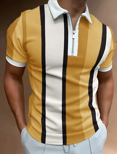 Title 4, Camisa polo masculina listrada manga curta com ...