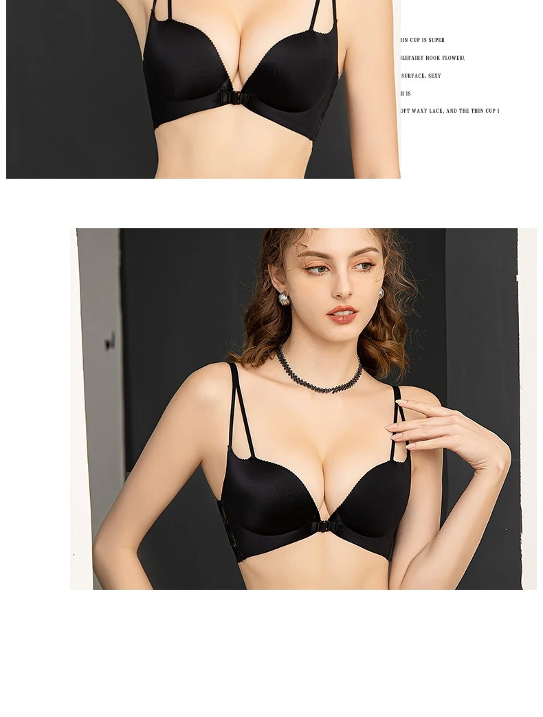 Title 12, Womens Front Button Underwear Bra Without Stee...