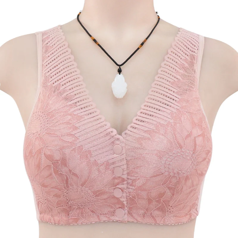 New Lace Front Buckle Underwear Ladies Soft Cotton Insertable Vest, offering comfort, support, and a flattering fit for — photo 4