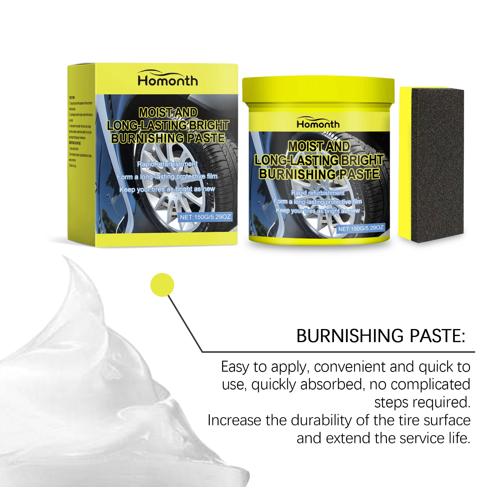Title 5, Tire Maintenance Coating Paste Protects, restor...