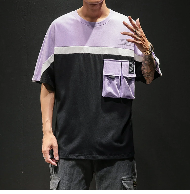 Title 13, Blusa com mangas soltas e blocos de cores para ...