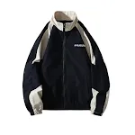 Jaqueta de trabalho outono masculina com combinação de cores, ideal para o dia a dia. Conforto e estilo para o outono. Perfeita para diversas atividades. — foto 8