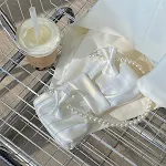 Bolsa de ombro feminina com laço de pérolas, bolsa mensageiro doce. Charmosa e elegante, ideal para um toque de doçura e estilo em seu visual. — foto 11