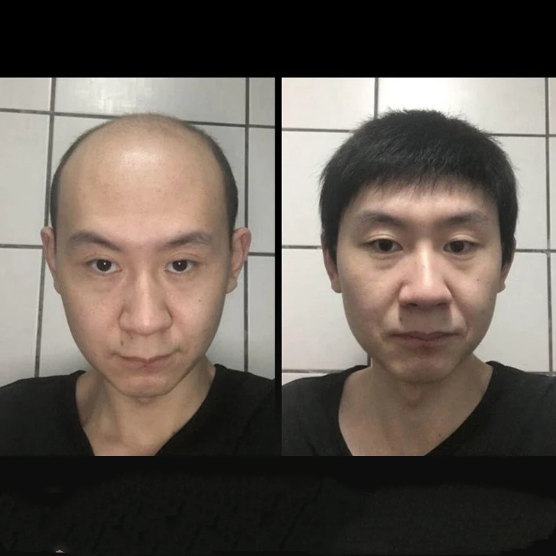Peruca de cabelo real com capuz para meninos — Visual natural, fácil de usar e confortável, proporcionando um look realista para brincadeiras e diversão. — foto 1