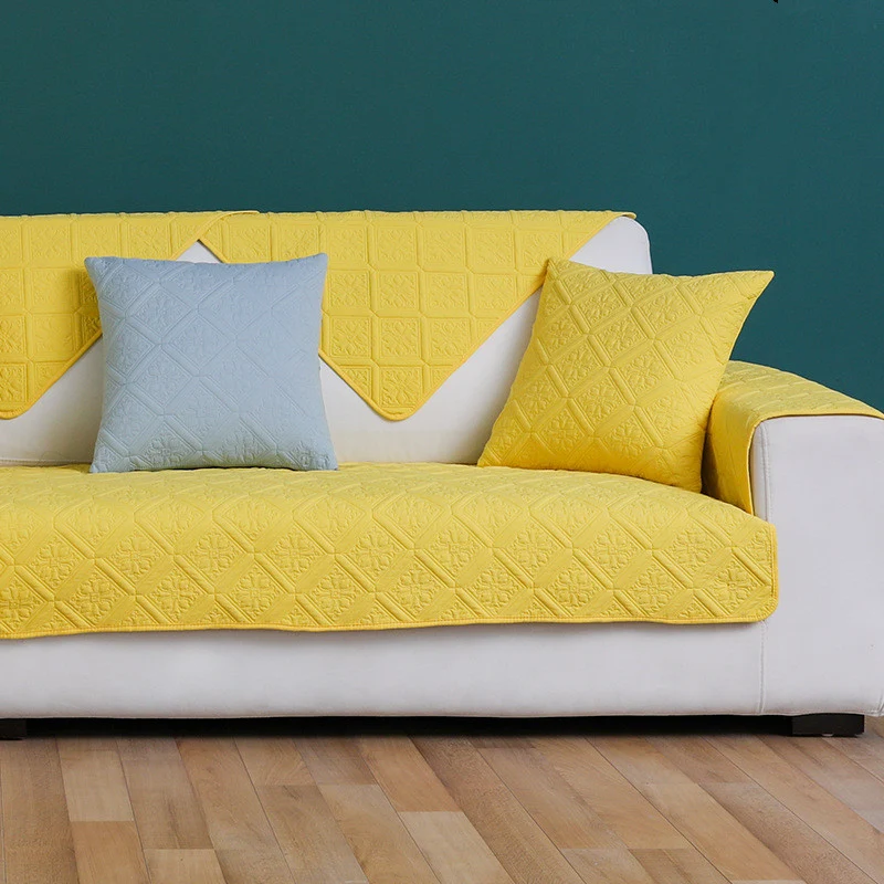 Toalha para sofá de luxo leve Proteja seu sofá com elegância e conforto. Fácil de lavar, esta capa macia adiciona um toque luxuoso e prolonga a vida útil do seu sofá. — foto 1