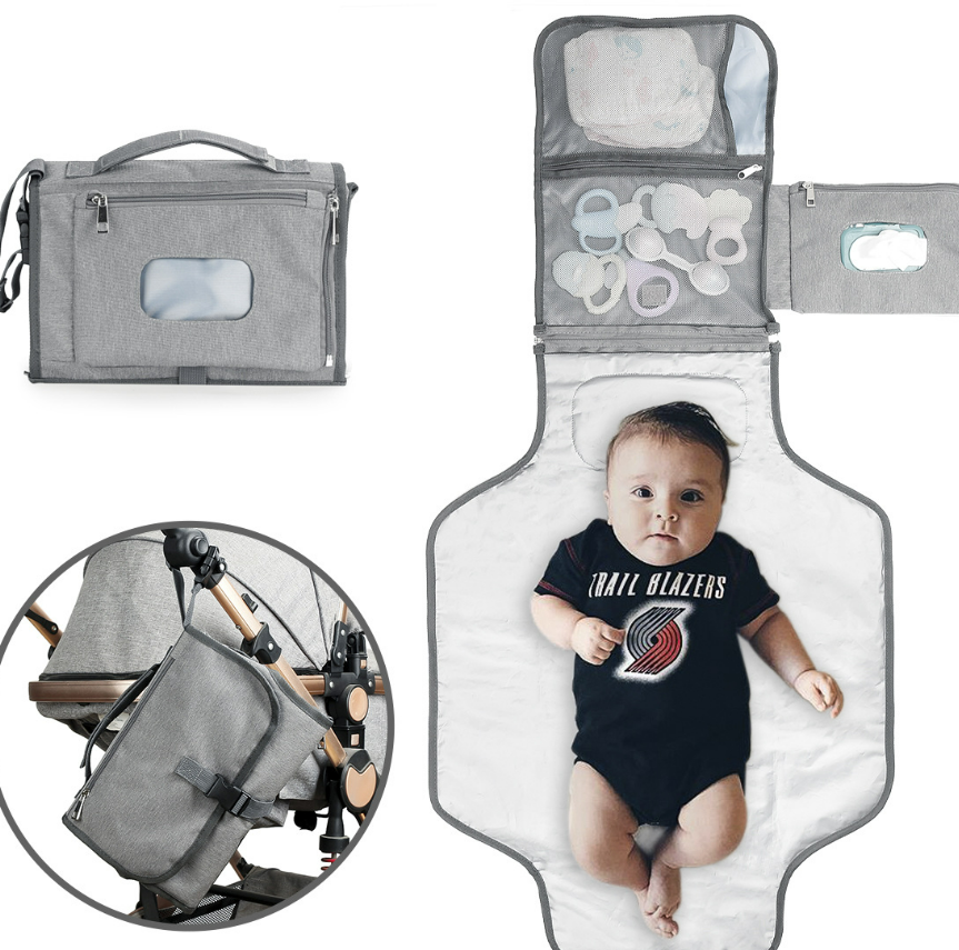 Bolsa de carrinho de bebê multifuncional portátil e à prova d'água Pilch, perfeita para passeios e viagens com seu bebê. — foto 4