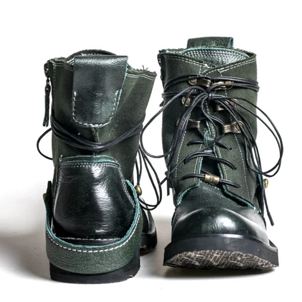 Scarpe giapponesi vintage da esterno, stivali Martin in tela. Comfort e stile per le tue avventure all'aria aperta e un look unico. — foto 4