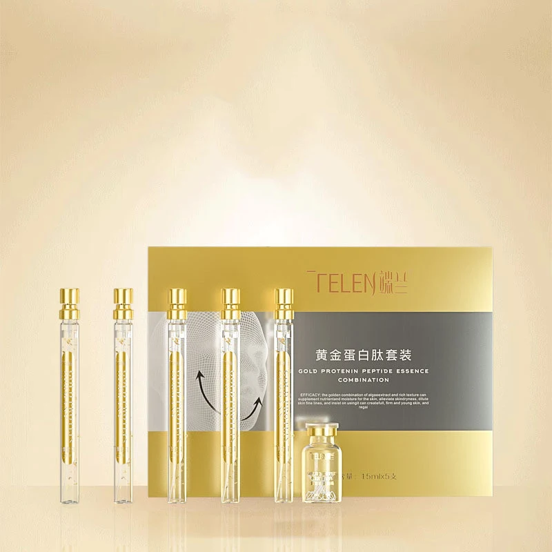 Gold proteïne peptide set kit voor een stralende en jeugdige huid. Vermindert rimpels, verbetert elasticiteit en biedt effectieve anti-aging verzorging. — foto 1
