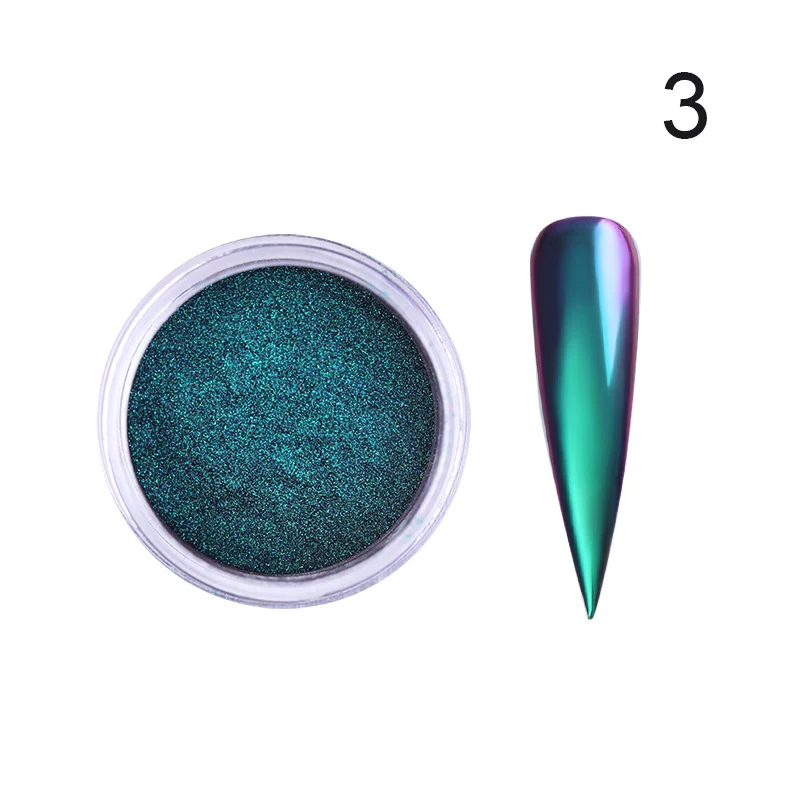 Title 10, Mirror peacock laser manicure powder for dazzli...