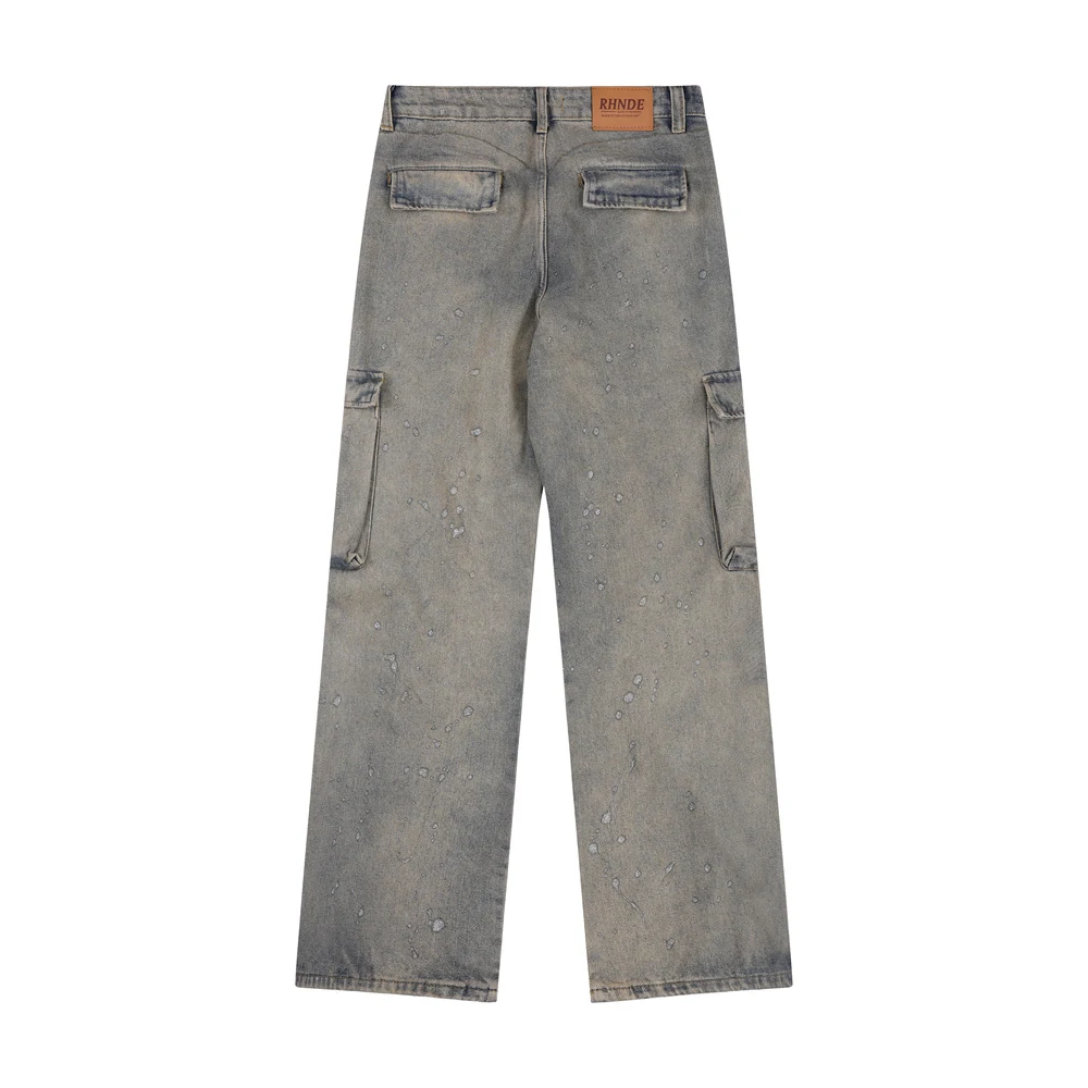 Men's Fashion Work Clothes Wide-leg Jeans, comfortable and stylish for a professional and modern look in the workplace. — photo 3