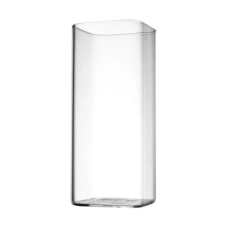 Transparent Glass Water Cup European Style Juice Cup Creative Square Heat-Resistant Glass Milk Cup for all beverages. — photo 11