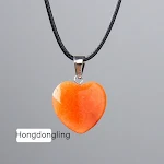 Pingente de amor de cristal natural 2cm, pedra bruta ágata coração de pêssego, para expressar afeto e demonstrar carinho e paixão. — foto 9