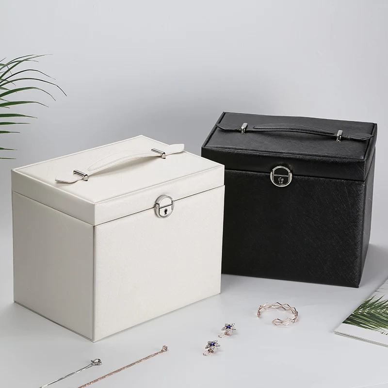 Five-layer Leather Cosmetic Storage Box Jewelry Multi-layer Jewelry Storage Box. Keep your cosmetics and jewelry organiz — photo 4