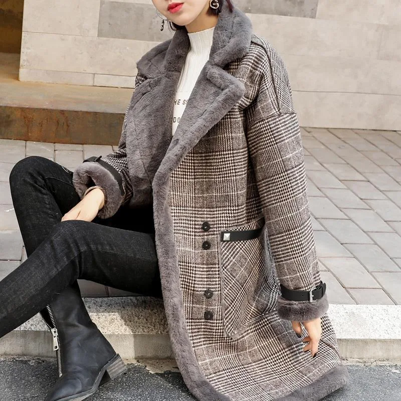 Title 2, Cappotto coreano in lana, spesso, di media lung...