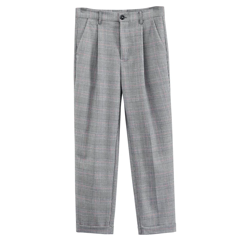 MOMO Foam pants, flattering retro style, new chic lattice nine pants, radish-cut suit trousers, offering a modern and st — photo 5