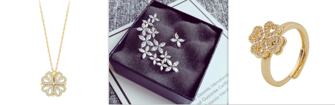 Colar de trevo de quatro folhas deformável e destacável para mulheres, com zircônia e design de amor, curto e para a clavícula. — foto 40