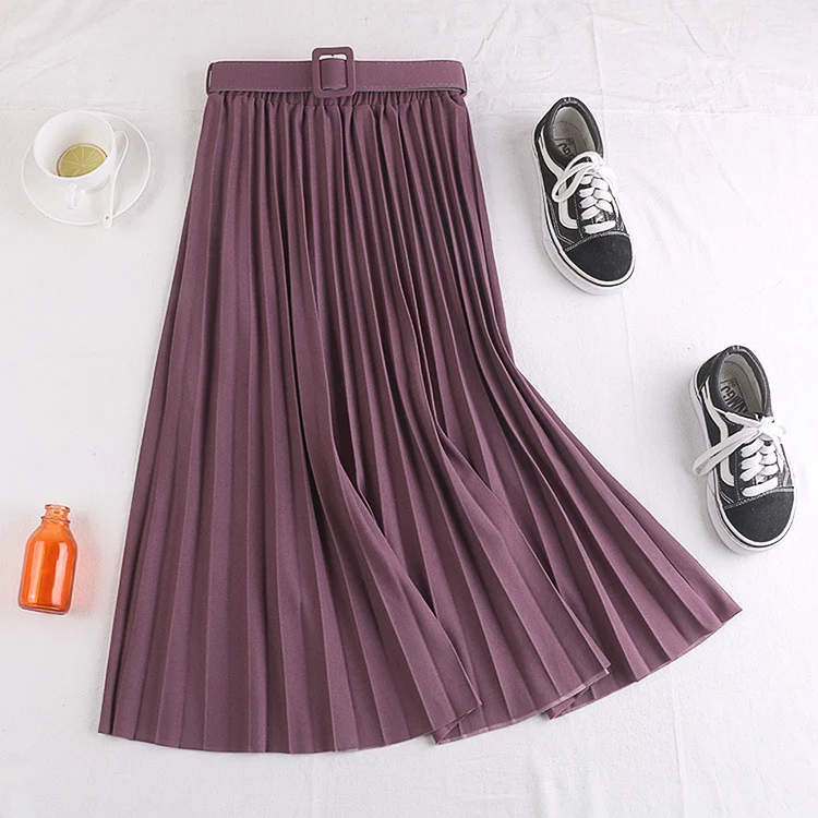 Title 1, Geplooide chiffon rok met ceintuur, elegant en ...