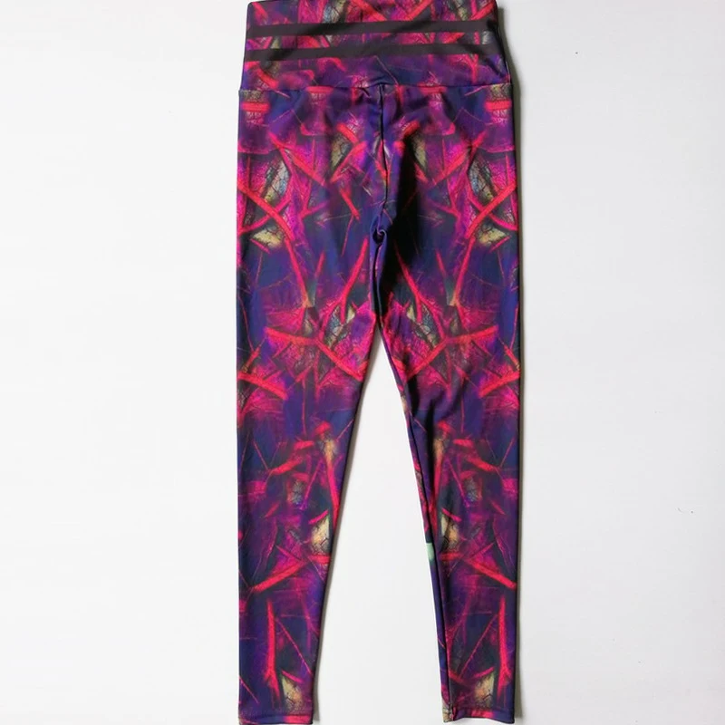 Leaf print fitness yoga pants for a comfortable and stylish workout experience, perfect for yoga, fitness, and all activ — photo 3