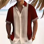 Heren effen kleur dunne jonge casual mode korte mouwen shirt. Perfect voor een comfortabele en stijlvolle look in je vrije tijd. — foto 10