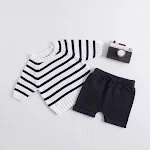 Conjunto de suéter e shorts de tricô para bebê, duas peças, macio e aconchegante, perfeito para presentear ou usar diariamente. — foto 13
