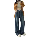 High Waist Loose American Retro Drawstring Design Jeans – Comfortable and stylish. Perfect for everyday wear, offering a — photo 5