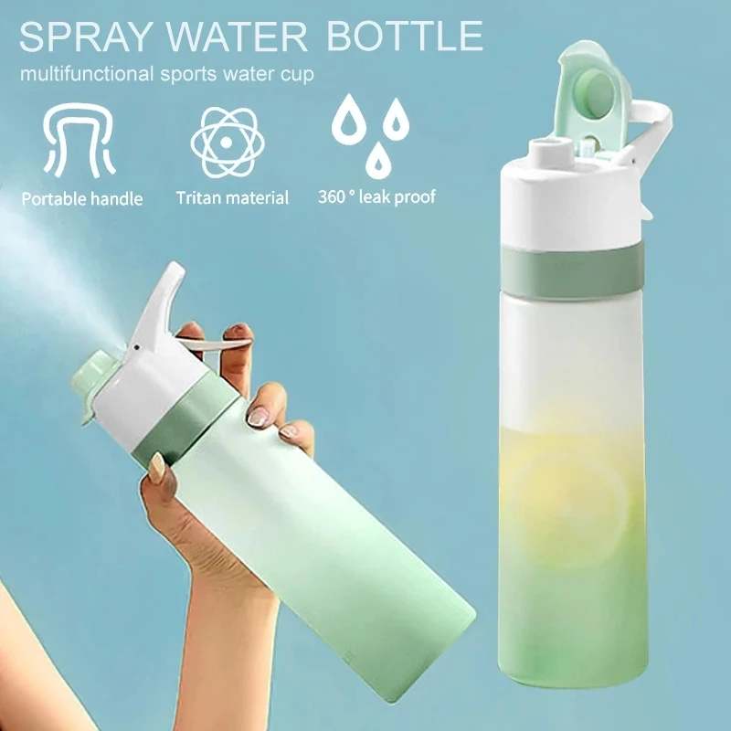 Spray Water Bottle For Girls Large Capacity Outdoor Sport Fitness Water Cup Travel Drinkware. Stay hydrated and cool dur — photo 42