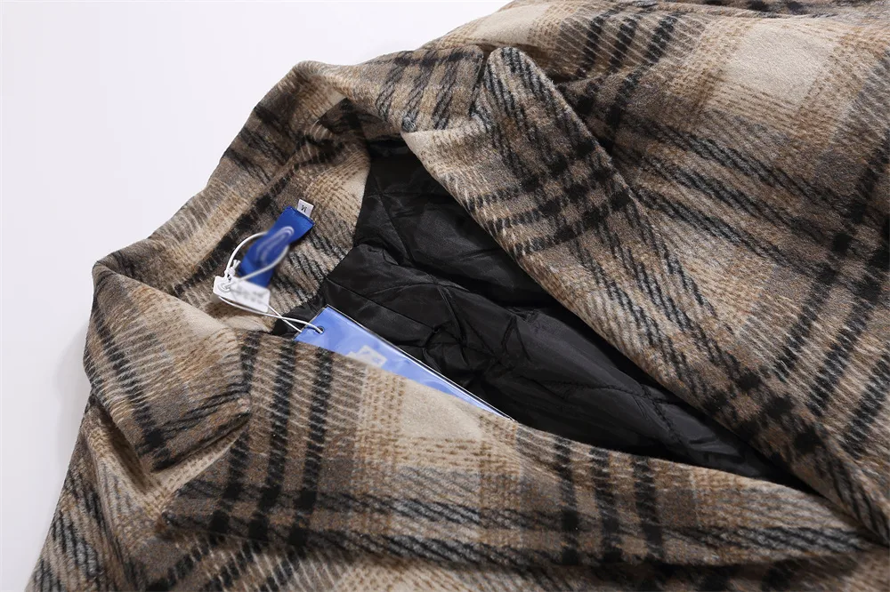 Title 6, Mens Fashion Checked Woolen Coat, a stylish an...