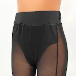 Leggings pretas justas de malha elástica sexy. Valorize suas curvas com conforto e estilo, ideais para um visual sensual e moderno. — foto 2