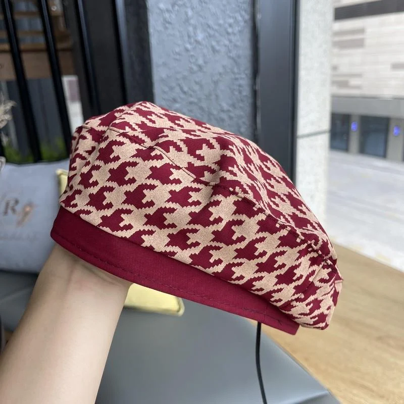 Title 3, Womens British Style Houndstooth Plaid Flat To...