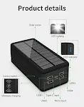 Carregador Solar Externo Sem Fio de Grande Capacidade. Carregue dispositivos ao ar livre com energia solar, livre de fios e com alta capacidade. — foto 2