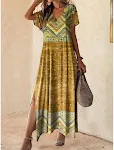 Women's Fashion Low Collar Long 3D Printing Dress — photo 1