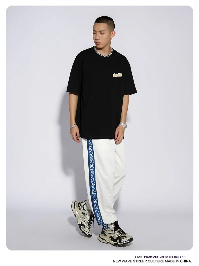 Title 4, Mens Creative Digital Print Short Sleeve Loose...