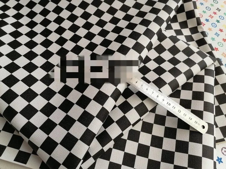 Title 5, Black and White Checked Background Wall Decorat...