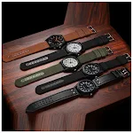 Relógio esportivo masculino de quartzo com calendário e pulseira de nylon trançado. Ideal para uso diário e atividades físicas. — foto 6