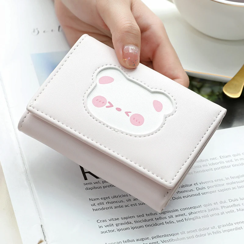 Title 3, Womens Press Button Bear Cartoon Coin Purse, a...