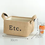 Jute padded fabric storage box, cotton linen storage box, foldable design, great for clothes and general storage, hard w — photo 6