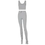 Summer Pleated Trousers Bra Sports Yoga Leisure Suit for women. Comfortable and stylish for sports, yoga, and everyday l — photo 3