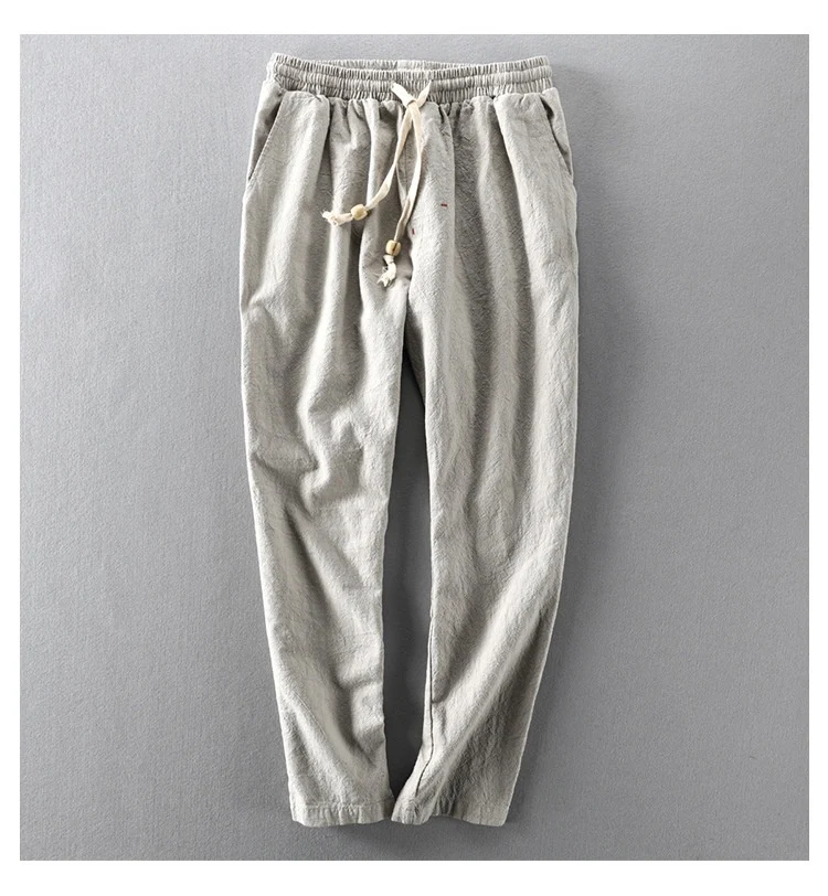 Autumn Linen Men's Casual Loose Cotton And Linen Pants Comfortable Breathable Casual Trousers Perfect for Everyday Wear — photo 27