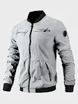 Jaqueta top estampada vintage masculina, visual retrô e moderno. Conforto e estilo para diversas ocasiões. Peça chave no guarda-roupa masculino. — foto 8