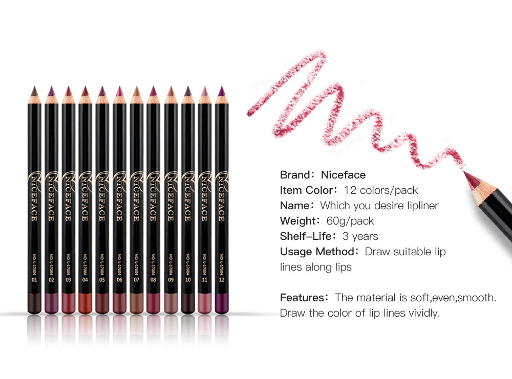 NICEFACE nude matte lipstick pencil for perfect lips. Long-lasting, easy application, intense color, and a natural matte — photo 14
